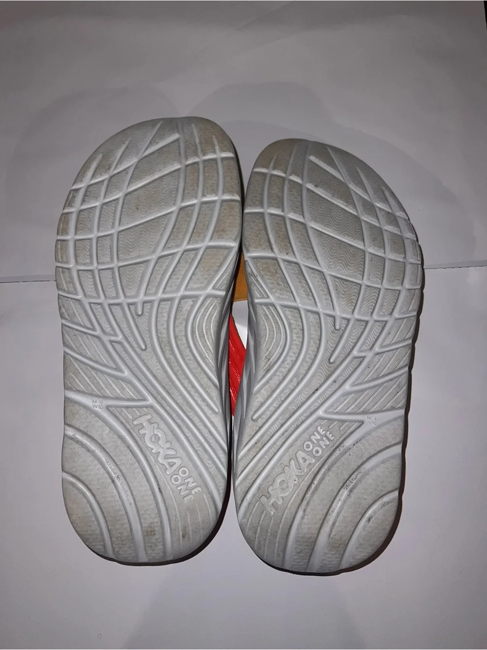 HOKA ONE ONE Ora Recovery Flip Sandals Fiesta Amber Yellow Men's 8 Orange